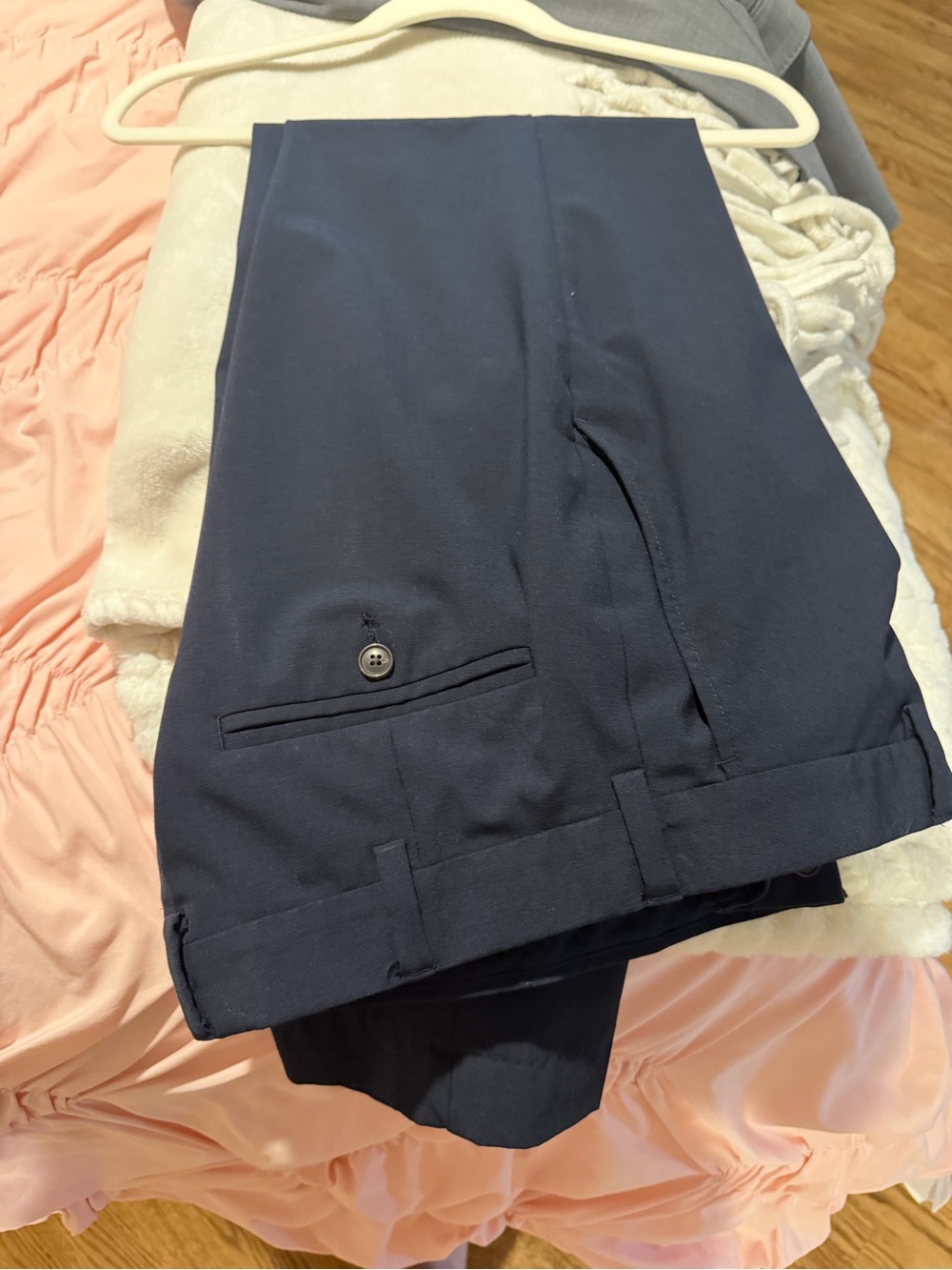 Lands' End Men's Dark Navy Dress Pants